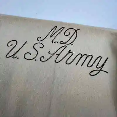 Vintage U.S. Army Blanket WW II M.D. Medical Wool 74  X 65  • $65