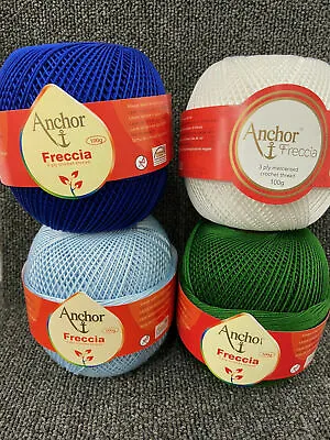 Anchor Freccia 6 3 Ply Mercerised Cotton Crochet Thread Wool Yarn By 100g Ball • £7.75