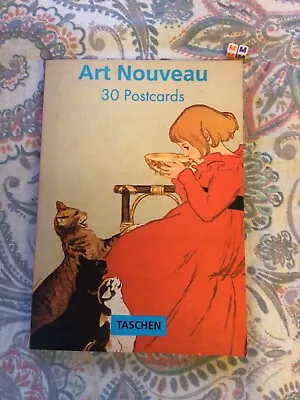 'Art Nouveau - 30 Postcards' By Taschen Publishing - 1994 UK Postcard Book • £10.39