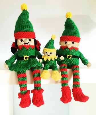£2.99 • Buy KNITTING PATTERN 325: Christmas Elf On The Shelf Family, Cute Soft Toys, DK Knit