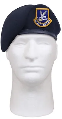 Rothco Inspection Ready Beret W/ USAF Flash - Midnight Navy Blue Air Force Beret • $27.99