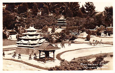 RPPC Photo PostcardCastle Nagoya Bernheimer Japanese Gardens California A22 • $5.99