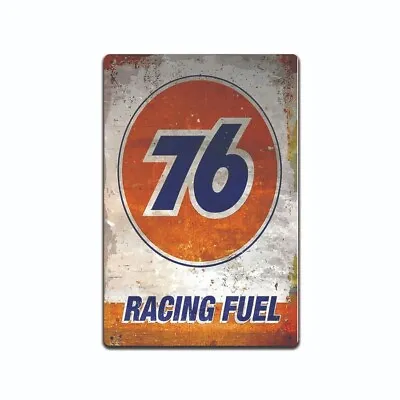 Vintage Looking Union 76 Racing Fuel  Rustic Metal Sign 8 X 12 In GAS &OIL TS902 • $12.99