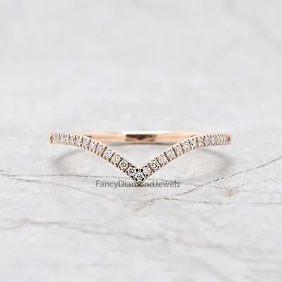 White Diamond Band Natural Round Cut Diamond Band Bridal Wedding Band KD261 • $332