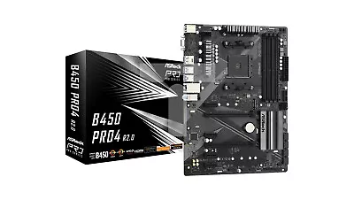 Asrock B450 Pro4 R2.0 Motherboard /t2au • $357.08