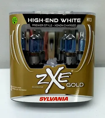 Sylvania Silverstar ZXe Gold H13 Headlight Bulbs H13SZG.PB2 Two Lamps NEW • $29.53