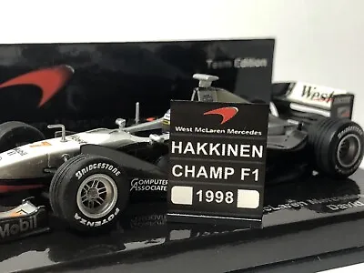 Pitboard 1:43 (Slate F1) / Mika Hakkinen (McLaren) 1998 / World Champion • $3.09