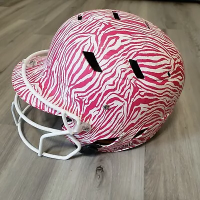 Schutt Softball Helmet Pink Zebra Pretty Design Size Large Girls • $29.99