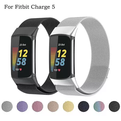 For Fitbit Charge 5 Magnet Milanese Watch Band Stainless Steel Loop Strap • $12.99