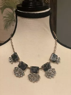 J Crew Black Tortoise Statement Necklace • $25