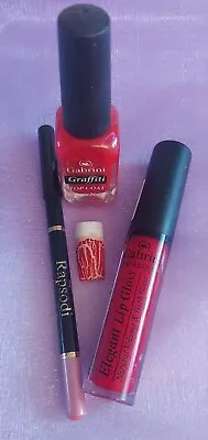 Rapsodi X Lip/eye Liner + Gabrini Graffiti Red Nail Polish And Lip Gloss  • £5