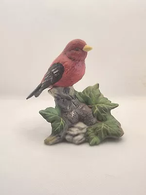 Vintage American Song Bird Scarlet Tanger Bird Figurine Audobon Red  • $10