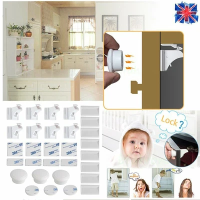 £9.98 • Buy Invisible Magnetic Baby Child Kids Pet Proof Cupboard Door Drawer Safety Lock