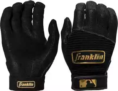 Franklin Pro Classic Batting Glove Black & Gold Adult Mulitple Sizes BRAND NEW • $19.99