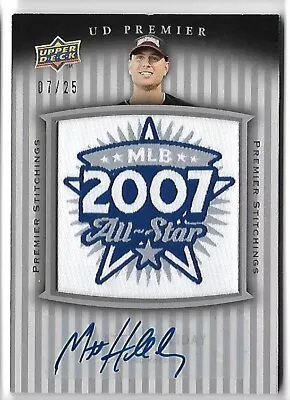 Matt Holliday 2008 Upper Deck Premier Stitchings Auto Autograph Card #7/25! • $45