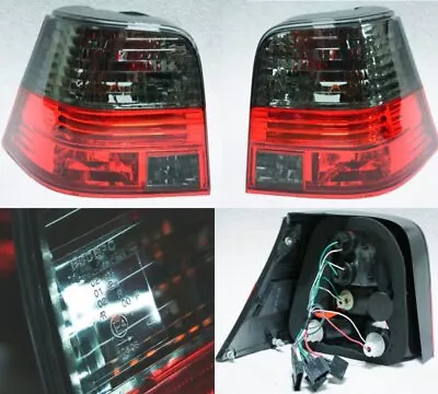 For VW Golf MK4 4 Red Black Smoke Euro Tail Lights Rear Lamp Set 99-05 GTI R32 R • $139.95