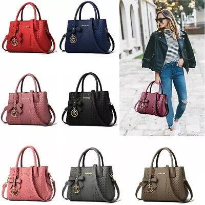 Women Tote Handbag Top Handle Satchel PU Leather Shoulder Messenger Bag Purse • $15.99