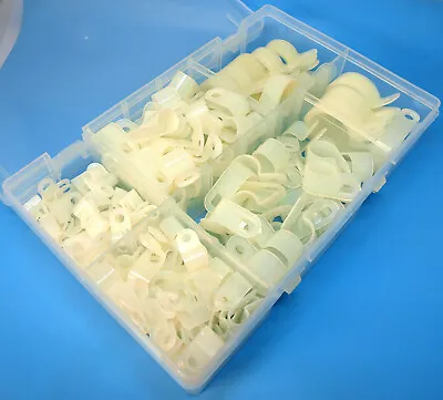 £11.75 • Buy High Quality Assorted Box Of White Natural Nylon Plastic P Clips - 200 Pieces