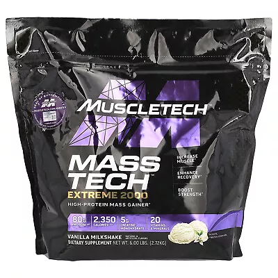 Mass Tech Extreme 2000 Vanilla Milkshake 6 Lbs (2.72 Kg) • $39.81