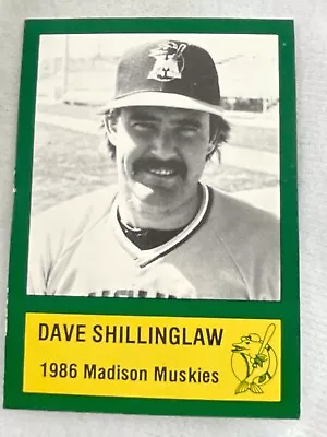 1986 Madison Muskies-TJSC Minor League Baseball Card#26-Dave Shillinglaw • $7.95