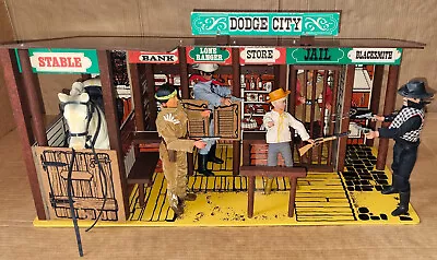 Vintage 70's Marx/Gabriel Lone Ranger DODGE CITY Sio Action Figure Playset Comp • $449.95