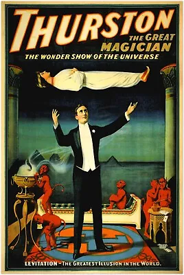 Vintage Magician Poster – Thurston #7 – Magic Themed Wall Art Print • $10.99