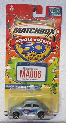 Massachusetts Matchbox Across America 50th Birthday 1962 VOLKSWAGEN BEETLE (M) • $5.94