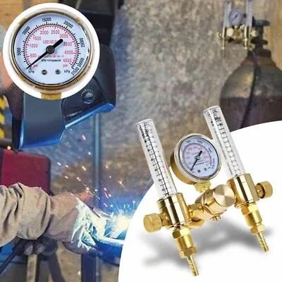 DUAL Argon CO2 Mig Tig Flow Meter Regulator Welding Weld Double Backpurge NEW • $29.99