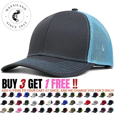 Men's Cotton Trucker Hat - Polo Style Mesh Baseball Cap Snapback Hats Women's • $7.75