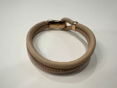 Michael Kors Rose Gold Leather Hook Bracelet • $40