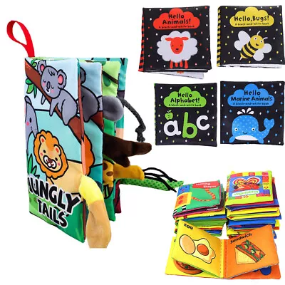 Baby Books Toys Crinkle Cloth Books For Infants & Toddler Gifts For Boys Girls • $12.95