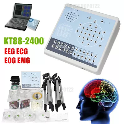Brain Electric Digital 24 Channels EEG ECG EOG&Mapping System Machine KT88-2400 • £943