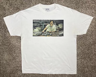 DGK Shirt Men Size XL Pablo Escobar Columbia Money -Stained - See Pictures • $9