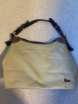 Dooney & Bourke Nylon Erica Hobo Shoulder Bag W/Adjustable Leather Strap - Khaki • $35