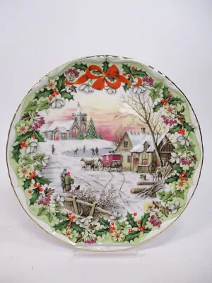 Royal Albert Bone China The Coaching Inn At Christmas Plate Unboxed Collectable • £21
