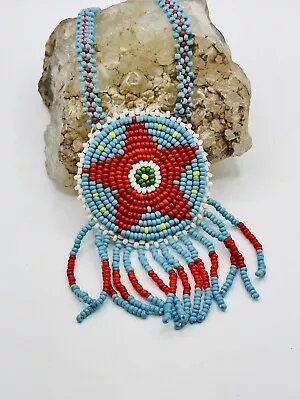 Vintage Handmade Native American Navajo Seed Bead Necklace • $15