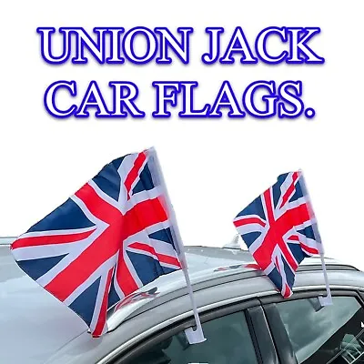 £4.99 • Buy 2 Or 4 PIECE - UNION JACK CAR FLAGS 15  X 10  FABRIC FLAG