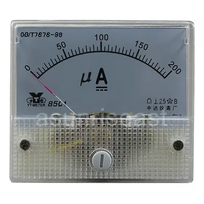 1 X DC200uA Analog Panel APM Microampere Current Meter Gauge 85C1 DC0-200uA • $6.95