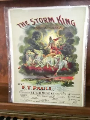 The Storm King COMPLETE March Galop 1902 Sheet Music ET Paull • $14.99