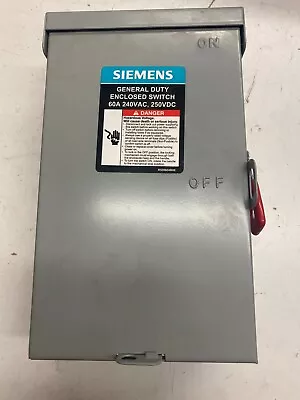 NIB Siemens GF222NRA Outdoor 60A Fusible Safety Single Phase Duty Switch (S11) • $73.89