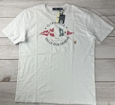 Marina Militare Mens XXL T-Shirt White Graphic Imported Premium Quality NWT • $36.85