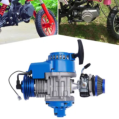 Performance Racing Blue 49cc 2stroke Engine Motor Mini Pocket Quad Dirt Bike USA • $95