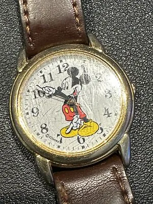 Mickey Mouse Vintage Watch Disney New Battery Pointing Hands • $22.49