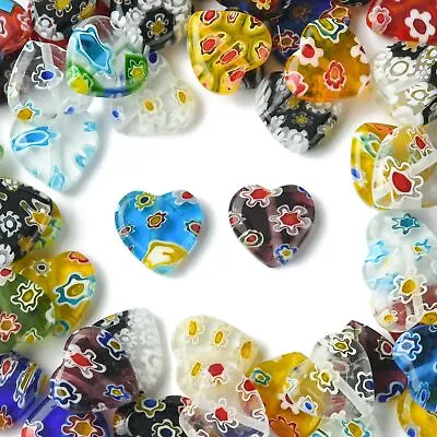 Handmade Glass Heart Bead For Craft Earring Necklace Jewelry Making • $9.30