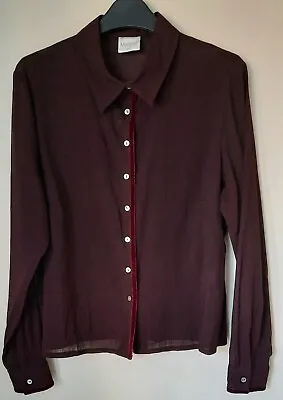 Brand New Ladies Mackay Sheer Crinkle Jacquard Blouse Shirt In Size 12 • £5.99