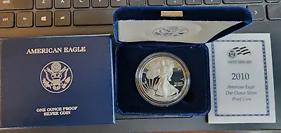 2010 United States Mint American Eagle Silver Proof Coin W Box/COA KJS • $61