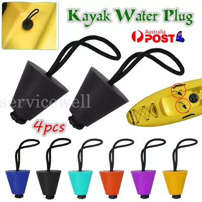 4PCS Universal Kayak Scupper Plug Kit Canoe Drain Holes Stopper Bung Accessories • $13.55