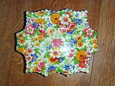 £4.99 • Buy James Kent Ltd Square Du Barry Chintz Trinket Dish C1950