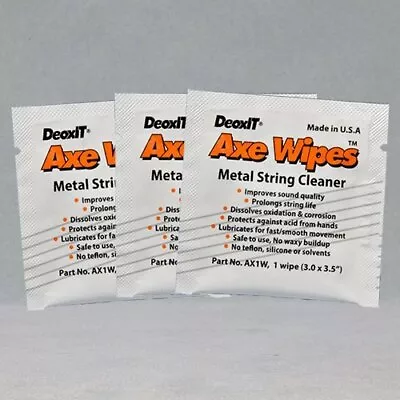 DeoxIT CAIG AxeWipes Metal String Cleaner For Guitars Banjo Violin And More • £16.99