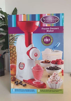 $37.50 • Buy Nostalgia Electrics, Frozen Dessert Maker, 2 In 1, Vintage, Soft Serve Ice Cream